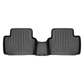 SMARTLINER Custom Fit Floor Mats 2nd Row Liner Black Compatible With 2013-2016 Chevrolet Malibu (SB0187)