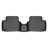 SMARTLINER Custom Fit Floor Mats 2nd Row Liner Black Compatible With 2013-2016 Chevrolet Malibu (SB0187)