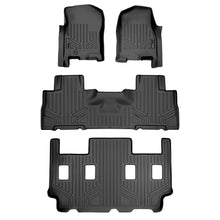 Load image into Gallery viewer, SMARTLINER Floor Mats 3 Row Liner Set Black Compatible With 07-10 Expedition EL / Navigator L with 2nd Row Bucket Seats without Console (SA0346/B0303/C0186)
