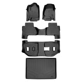 SMARTLINER Custom Fit Floor Mats 3 Rows and Cargo Liner Behind 3rd Row Set Black Compatible With 2015-2020 Cadillac Escalade ESV (SA0136/B0166/C0166/E0159)