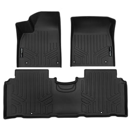 SMARTLINER Custom Fit All Weather Protection Black 2 Row Floor Liners Compatible With 2022-2025 Hyundai Ioniq 5 ) (SA0768/B0601)