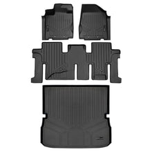 Load image into Gallery viewer, SMARTLINER Custom Fit All Weather Protection Black 2 Row Floor Liners &amp; Cargo Liner behind the 2nd Row Seats Compatible With 2014-2020 Infiniti QX60 (SA0131/B0131/D0131)
