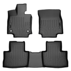 SMARTLINER Custom Fit Floor Mats 2 Row Liner Set Black Compatible With 2019-2023 Toyota RAV4 - No Hybrid Models (SA0418/B0418)