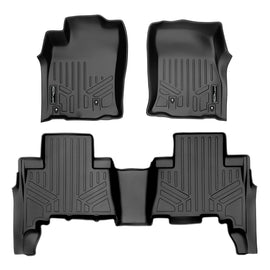 SMARTLINER Custom Fit Floor Mats 2 Row Liner Set Black Compatible With 2010-2012 Toyota 4Runner / 2010-2013 Lexus GX460 (SA0040/B0120)