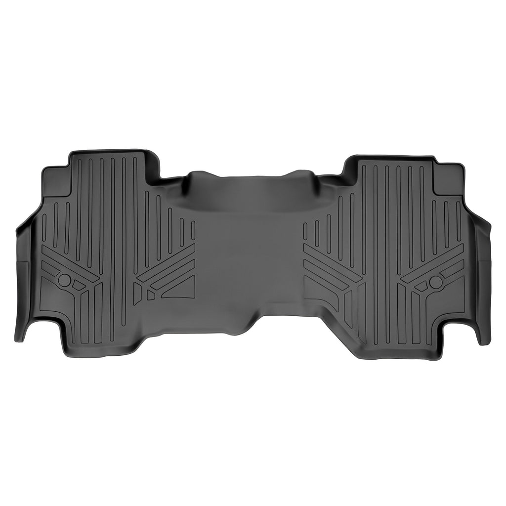 SMARTLINER Custom Fit Floor Mats 2nd Row Liner Black Compatible With 2019-2021 Ram 1500 Quad Cab with 1st Row Captain Seat or Bench Seats (SB0370)