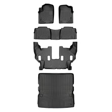 Load image into Gallery viewer, SMARTLINER Custom Fit All Weather Protection Black 3 Row Floor Liners &amp; Cargo Liner behind the 2nd Row Seats Compatible With 2019-2024 Infiniti QX80 (SA0504/B0504/C0242/D0242)