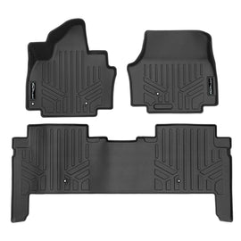 SMARTLINER All Weather Custom Fit Black 2 Row Liner Set Compatible With 2024 Kia EV9 (SA0737/B0737)