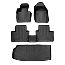 Load image into Gallery viewer, SMARTLINER Floor Mats 2 Rows and Cargo Liner Behind 3rd Row Set Black Compatible With 2016-2023 Volvo XC90 (SA0223/B0611/E0223)