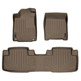 SMARTLINER Custom Fit Floor Mats 2 Row Liner Set Tan Compatible With 2012-2016 Honda CR-V - All Models (SA1106/B1106)