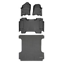 Load image into Gallery viewer, SMARTLINER Floor Mats 2 Rows - Truck Bed Mat Liner Set Black Compatible With 2019-22 Ram 1500 Crew Cab Short Bed W/o Underseat Storage (SA0369/B0369/K0369)