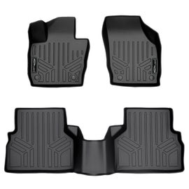 SMARTLINER Custom Fit All Weather Protection Black 2 Row Floor Liners Compatible With 2015-2018 Audi Q3 (SA0365/B0365)