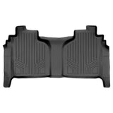 SMARTLINER Custom Floor Mats 2nd Row Liner Black Compatible With 2019-2021-2021 Silverado/Sierra 1500 Crew Cab with 1st Row Bench or Bucket Seats (SB0400)
