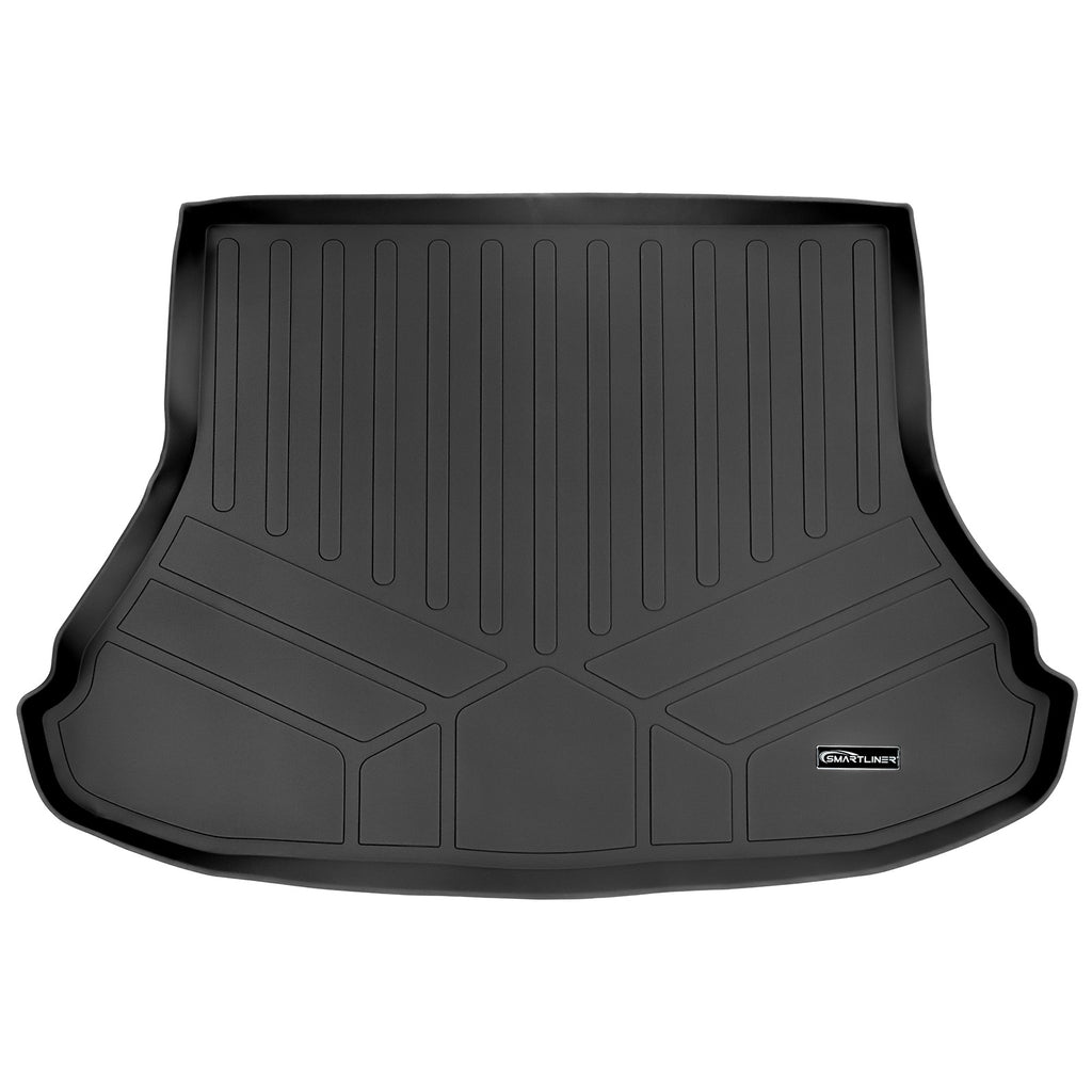 SMARTLINER All Weather Custom Fit Cargo Trunk Liner Floor Mat Black Compatible With 2014-2016 Kia Compatible Withte Koup (SD0304)