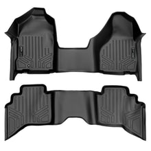 Load image into Gallery viewer, SMARTLINER Floor Mats 1st Row 1 Piece and 2nd Row Liner Set Black Compatible With 2002-2008 Ram 1500 / 2003-2009 Ram 2500/3500 Quad Cab (SA0317/B0182)