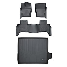 Load image into Gallery viewer, SMARTLINER Floor Mats 2 Rows and Cargo Liner Trunk Set Black Compatible With 2014-2022 Land Rover Range Rover Sport (SA0289/B0289/D0289)