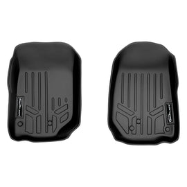 SMARTLINER Custom Fit Floor Mats 1st Row Liner Set Black Compatible With 2007-2013 Jeep Wrangler - All Models (SA0139)