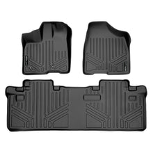 Load image into Gallery viewer, SMARTLINER Custom Fit Floor Mats 2 Row Liner Set Black Compatible With 2011-2012 Toyota Sienna 8 Passenger Model (SA0083/B0083)