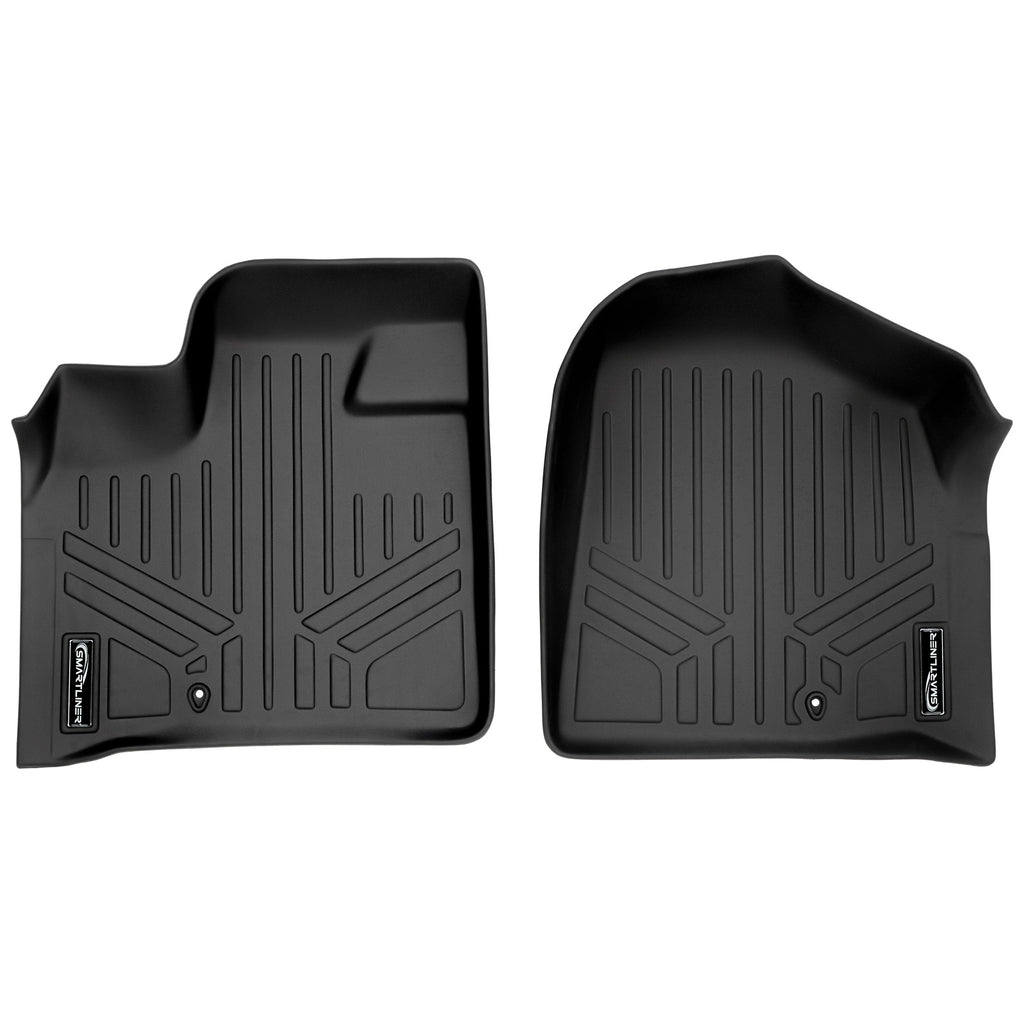 SMARTLINER Custom Fit Floor Mats 1st Row Liner Set Black Compatible With 2008-2020 Grand Caravan / 2008-2016 Town & Country (SA0046)