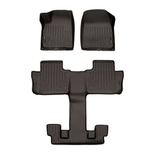 Load image into Gallery viewer, SMARTLINER Custom Fit Floor Mats 3 Row Liner Set Cocoa Compatible With 2017-2021 GMC Acadia with 2nd Row Bucket Seats (SA3230/B3230)
