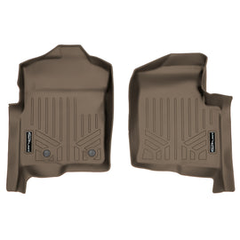 SMARTLINER Custom Fit Floor Mats 1st Row Liner Set Tan Compatible With 2011-2014 Ford F-150 - All Models (SA1094)