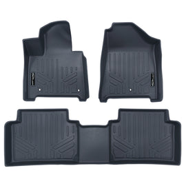 SMARTLINER Custom Fit All Weather Protection Supersonic Grey 2 Row Floor Liners Compatible With 2024-2025 Hyundai Santa Fe (SA4742/B4742)