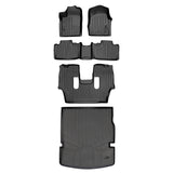 SMARTLINER Floor Mats and Cargo Liner Behind 2nd Row Compatible With 13-16 Durango with 1st Row Dual Floor Hooks and 2nd Row Bucket Seats (SA0127/B0071/C0233/D0113)
