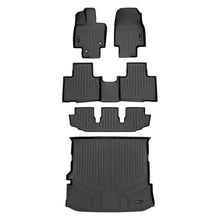 Load image into Gallery viewer, SMARTLINER Floor Mats 3 Rows &amp; Cargo Liner Behind 2nd Row Set Black Compatible With 2020-2022 Toyota Highlander (SA0500/B0500/C0500/D0515)