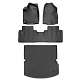 SMARTLINER Custom Fit All Weather Protection Black 2 Row Floor Liners & Cargo Liner behind the 2nd Row Seats Compatible With 2014-2020 Acura MDX (SA0158/B0158/D0158)