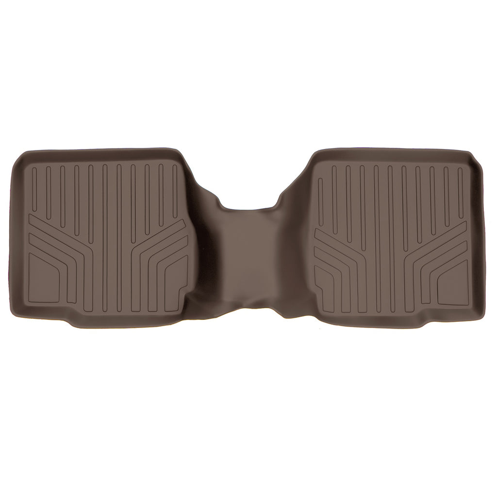 SMARTLINER Custom Fit Floor Mats 2nd Row Liner Tan Compatible With 2011-2019 Ford Explorer with 2nd Row Center Console (SB1109)