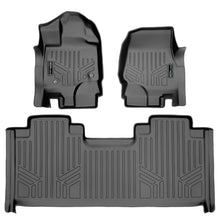 Load image into Gallery viewer, SMARTLINER Custom Fit Floor Mats 2 Row Liner Set Grey Compatible With 2015-2022 Ford F-150 SuperCab with 1st Row Bucket Seats (SA2167/B2172)