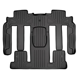 SMARTLINER Custom Fit Floor Mats 2nd and 3rd Row Liner Black Compatible With Enclave / Acadia / Outlook (SB0326)