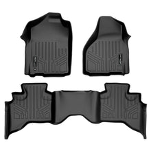 Load image into Gallery viewer, SMARTLINER Custom Fit Floor Mats 2 Row Liner Set Black Compatible With 2009-2012 Dodge Ram 1500 Quad Cab (SA0253/B0048)