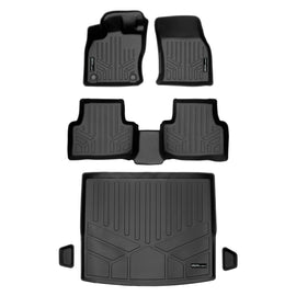 SMARTLINER All Weather Custom Fit Black 2 Row Floor Mats and Cargo Liner Set Compatible With 2022-2024 Volkswagen Taos (SA0562/B0562/D0727)