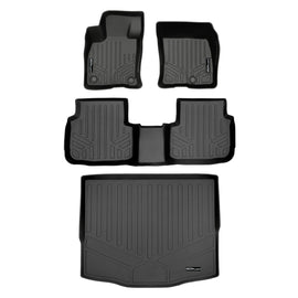SMARTLINER All Weather Customer Fit Floor Mats 2 Rows and Cargo Behind 2nd Row Set Black Compatible With 2020-2021 Ford Escape (SA0477/B0477/D0477)