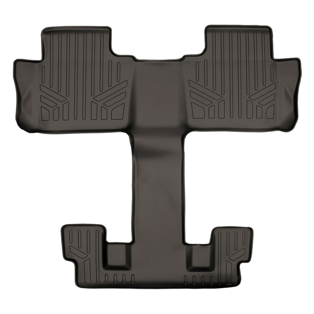 SMARTLINER All Weather Custom Fit Floor Mats 2nd and 3rd Row Liner Cocoa Compatible With 2020-2021 Cadillac XT6 (SB3230-R)