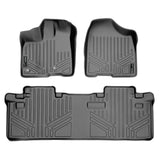 SMARTLINER Custom Fit Floor Mats 2 Row Liner Set Grey Compatible With 2013-2020 Toyota Sienna 8 Passenger Model Only (SA2128/B2083)