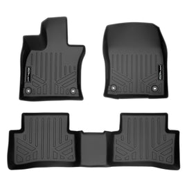 SMARTLINER All Weather Custom Fit Floor Mats 2 Row Liner Set Black Compatible With 2019-2023 Lexus UX - All Models (SA0441/B0441)