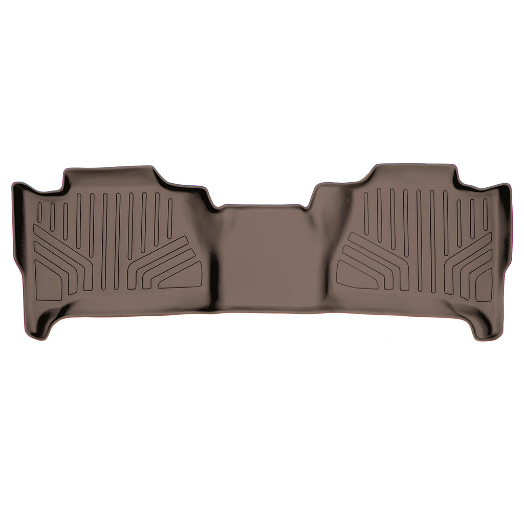 SMARTLINER Custom Fit Floor Mats 2nd Row Liner Tan Compatible With 2007-2014 Cadillac Escalade (SB1099)