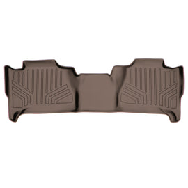 SMARTLINER Custom Fit Floor Mats 2nd Row Liner Tan Compatible With 2007-2014 Cadillac Escalade (SB1099)