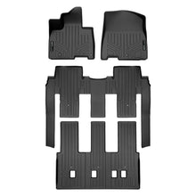 Load image into Gallery viewer, SMARTLINER Custom Fit Black 3 Row Floor Mat Liner Set Compatible With 2022-2023 Kia Carnival MPV (SA0556/B0556/C0556)