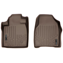 SMARTLINER Custom Fit Floor Mats 1st Row Liner Set Tan Compatible With 2009-2015 Honda Pilot (SA1036)