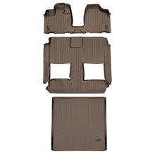 Load image into Gallery viewer, SMARTLINER Floor Mats 3 Rows and Cargo Liner Behind 2nd Row Set Tan Compatible With 2008-2020 Caravan / Town &amp; Country (SA1213/B1046/D1181)