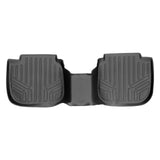 SMARTLINER Custom Fit Floor Mats 2nd Row Liner Black Compatible With 2015-2019 Subaru Outback / Legacy (SB0170)
