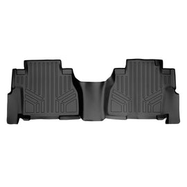 SMARTLINER Custom Fit Floor Mats 2nd Row Liner Black Compatible With 2008-2022 Toyota Sequoia with 2nd Row Bench Seat (SB0272)