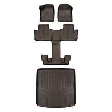 Load image into Gallery viewer, SMARTLINER Floor Mats 3 Rows and Cargo Liner Behind 2nd Row Set Cocoa Compatible With 2017-2021 GMC Acadia with 2nd Row Bucket Seats (SA3230/B3230/D3230)