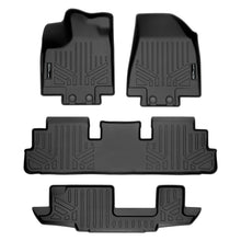 Load image into Gallery viewer, SMARTLINER Custom Fit Floor Mats 3 Row Liner Set Black Compatible With 2022-2023 Nissan Pathfinder / Infiniti QX60 (SA0567/B0567/C0579)