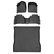 Load image into Gallery viewer, SMARTLINER Custom Floor Mats and Cargo Liner Behind 2nd Row Set Black Compatible With 2008-2011 Toyota Sequoia with Bench Seat (SA0272/B0272/D0272)