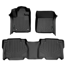 Load image into Gallery viewer, SMARTLINER Custom Fit Floor Mats 2 Row Liner Set Black Compatible With 2012-2013 Toyota Tundra CrewMax Cab (SA0108/B0022)