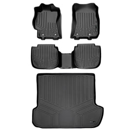 SMARTLINER Custom Fit Floor Mats and Cargo Liner Set Black Compatible With 2015-2019 Subaru Outback (SA0170/B0170/D0170)