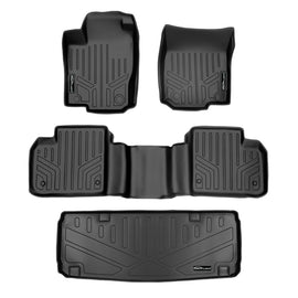 SMARTLINER Custom Fit Floor Mats 2 Rows and Cargo Liner Set Black Compatible With 2012-2019 Mercedes Benz GL / GLS Series (SA0104/B0104/E0205)